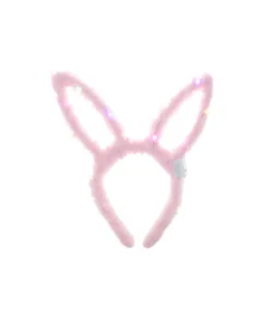 LED Bunny Ears Headband Pink and White (Assorted)