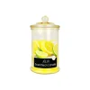 Lemon Scented Candle In Glass Jar