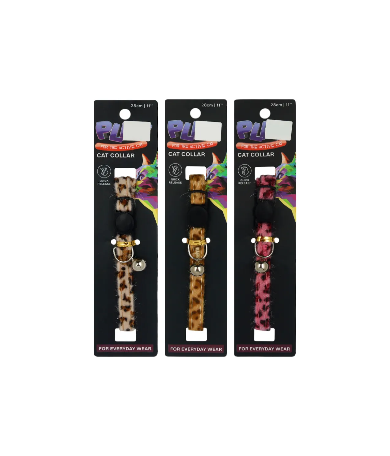 Leopard Print Cat Collar Assorted 28cm