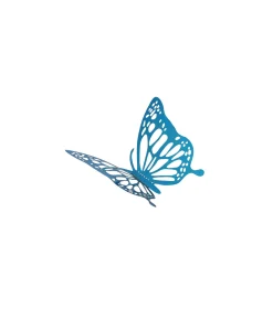 Light Blue 3D Paper Butterfly with Glue 12pc