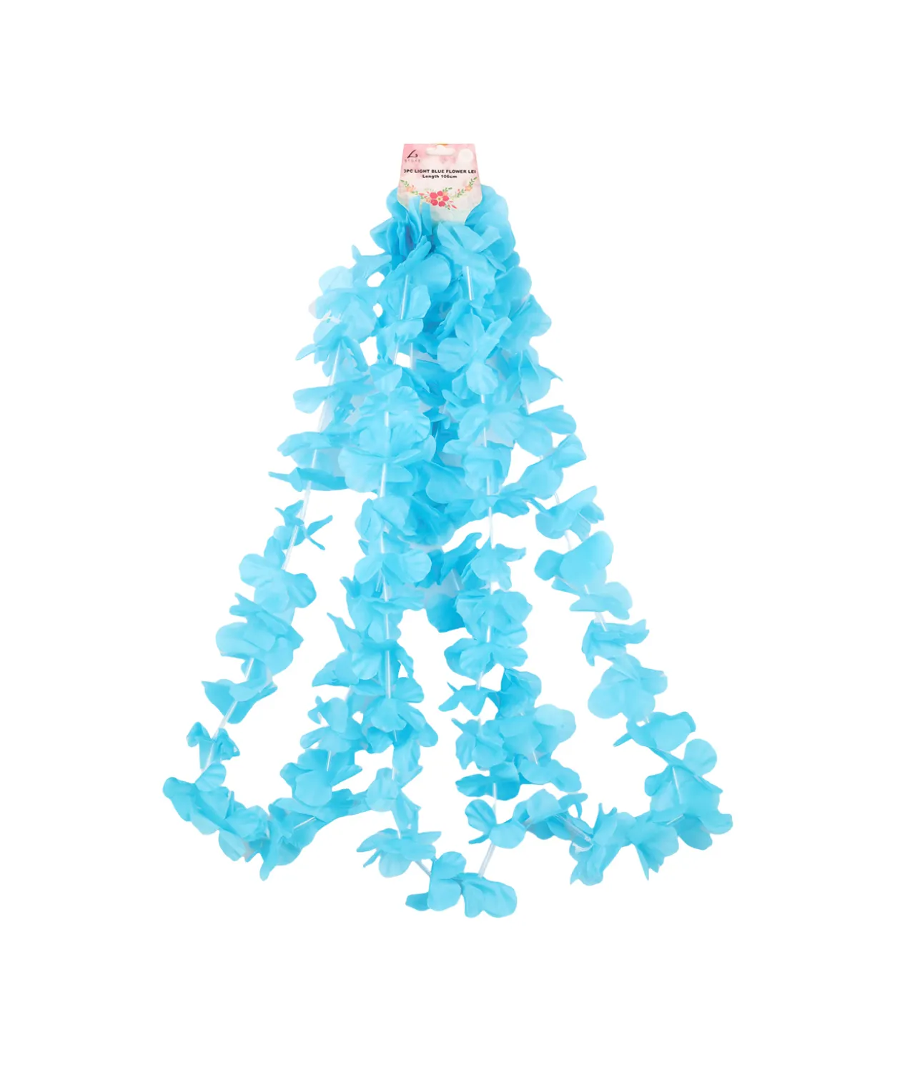 Light Blue Flower Lei 3pc
