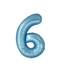 Light Blue Foil Matte Number 6