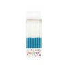 Light Blue Glitter Candles 24pk