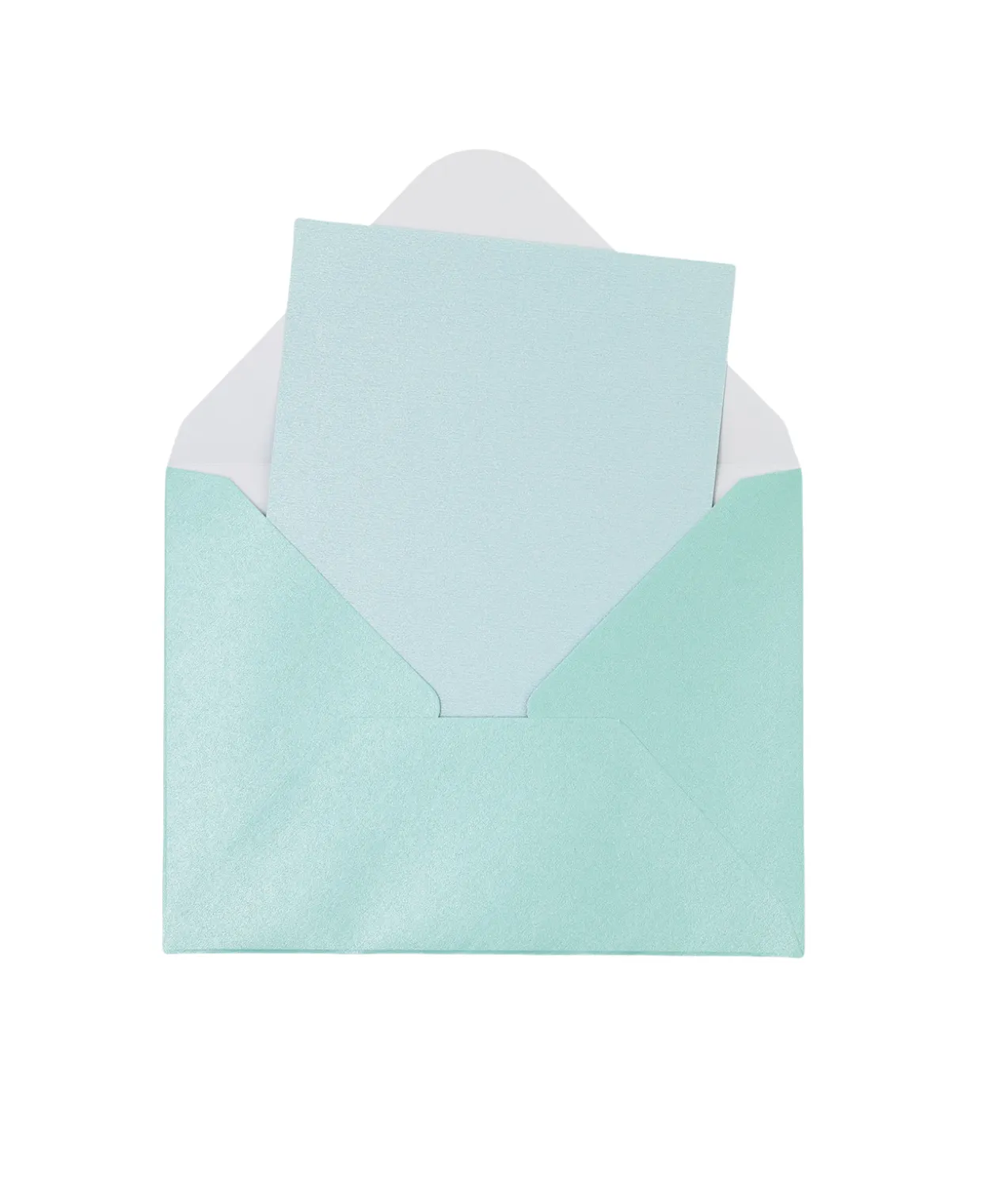 Light Blue Pearlised Cards & Envelopes Set 12pc