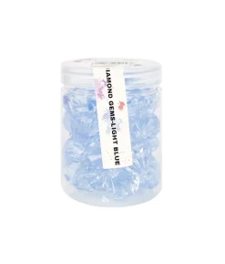 Light Blue Plastic Gems 2.7cm 30pk