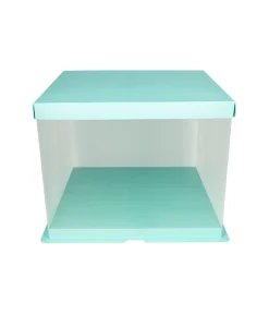 Light Blue Transparent Cake Box 10in