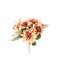 Light Brown Dahlia 9 Head 43cm