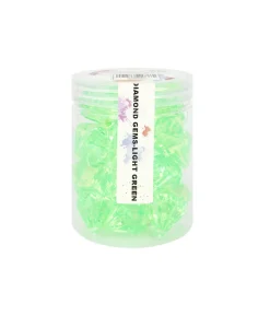 Light Green Plastic Gems 2.7cm 30pk