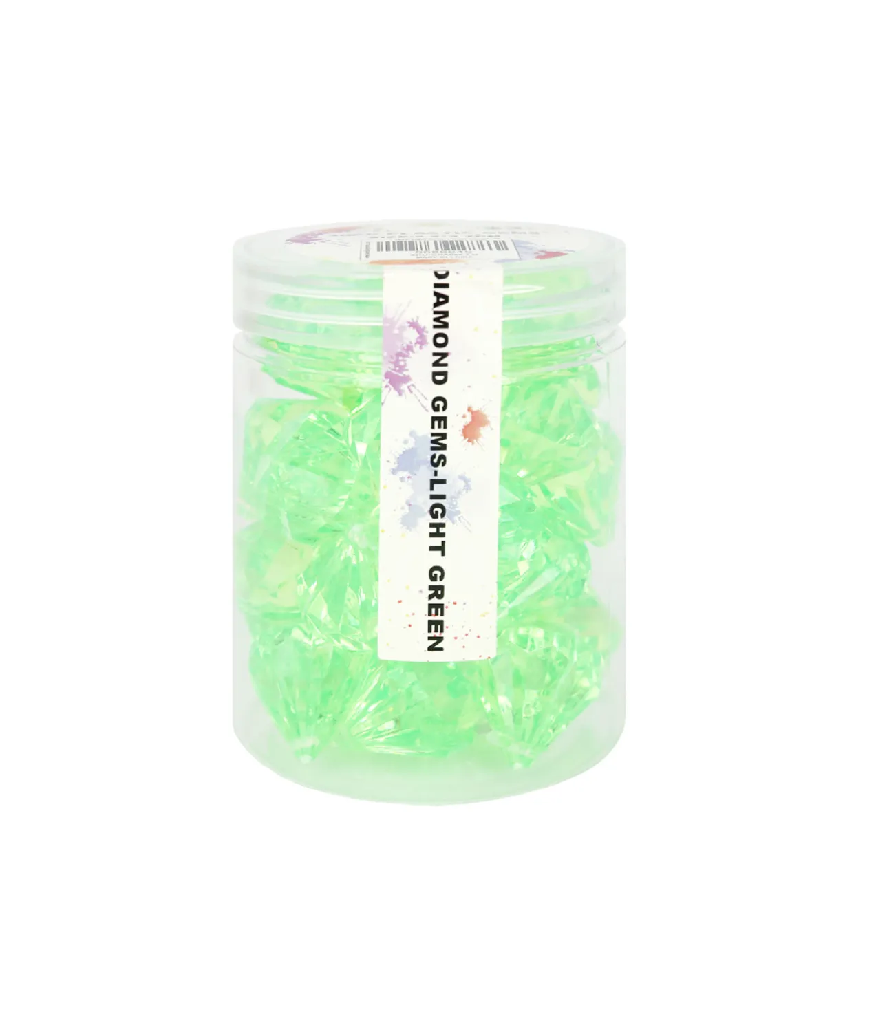 Light Green Plastic Gems 2.7cm 30pk