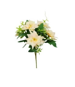 Light Peach Rose 5 Head 28cm