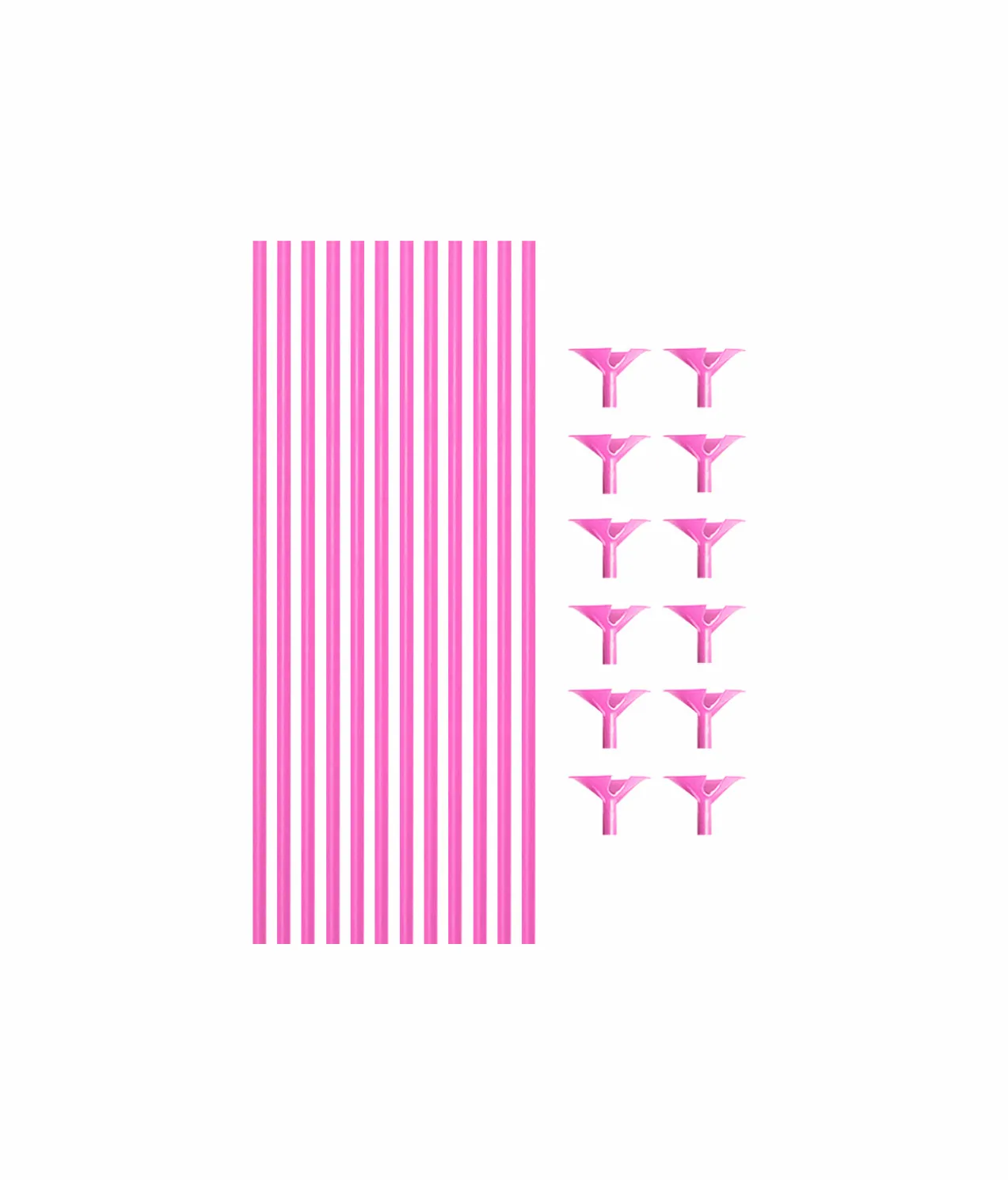 Light Pink Balloon Stick 12pc