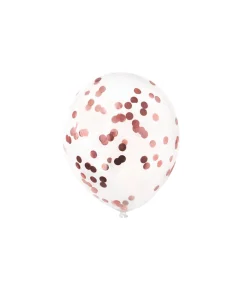 Light Pink Confetti Latex Balloons 12inch 6pk
