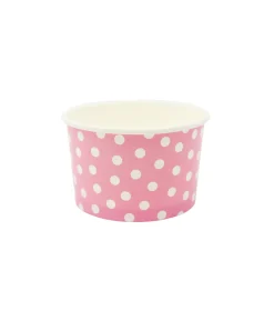 Light Pink Dots Ice Cream Cups 12pk 3oz