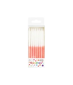 Light Pink Glitter Candles 24pk