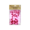 Light Pink & Hot Pink Glitter Pom Poms Assorted 100pc
