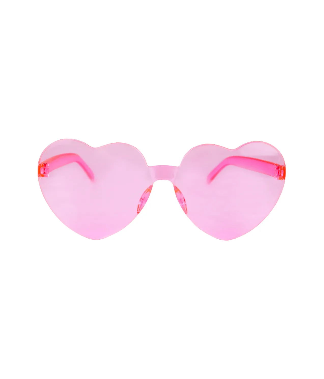 Light Pink Party Heart Glasses 14x6cm 2pc
