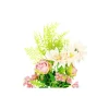 Light Pink Rose And Peach Dahlia Bush 6 Heads 49cm