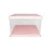 Light Pink Transparent Cake Box 8in