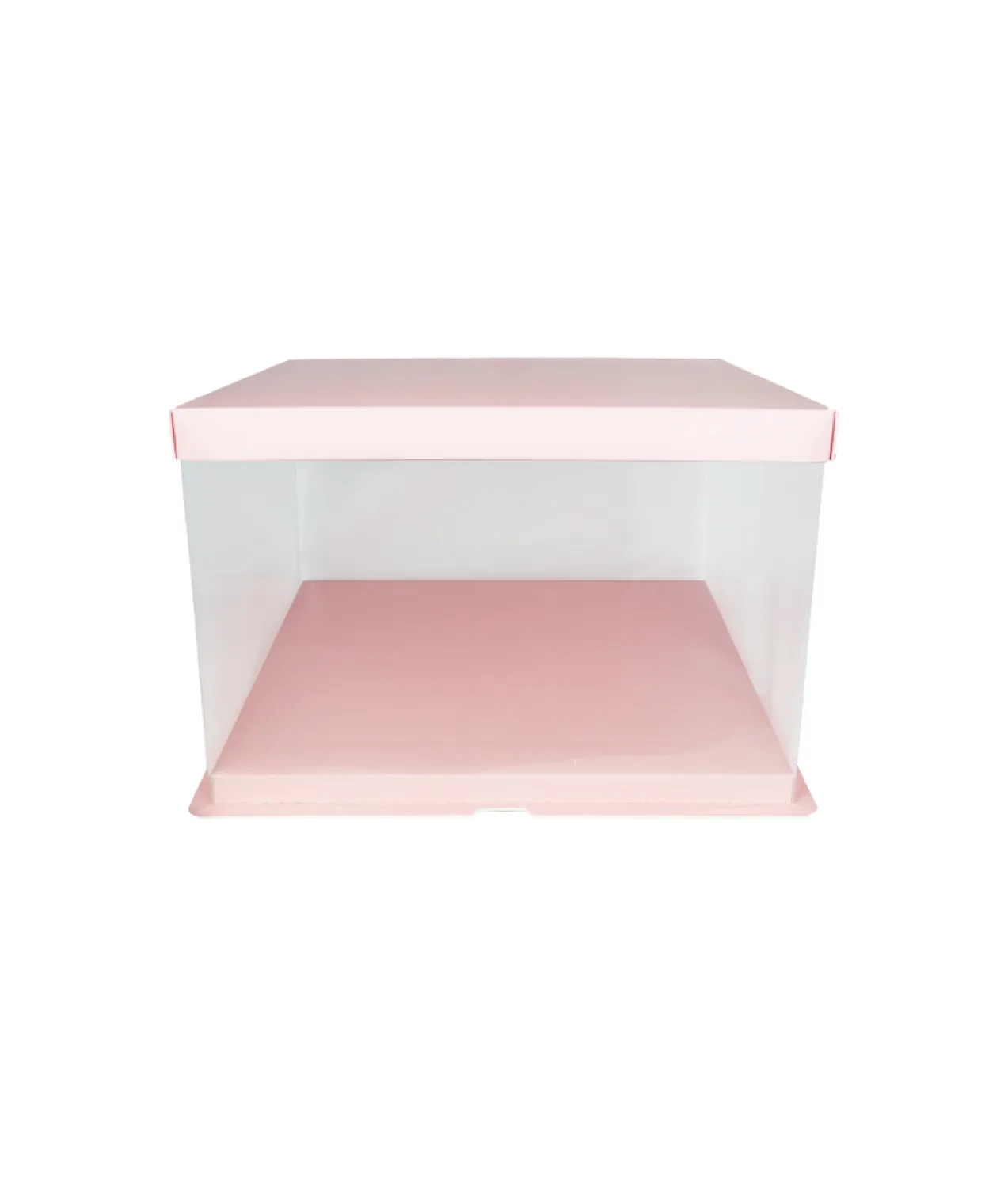 Light Pink Transparent Cake Box 8in
