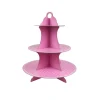 Light Pink with White Dots 3 Tier Cupcake Stand