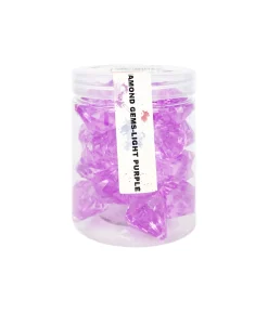 Light Purple Plastic Gems 2.7cm 30pk
