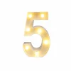 Light Up Number 5 Warm White LED