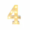 Light Up Number 4 Warm White LED