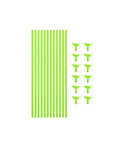 Lime Balloon Stick & Cup Set 12pk