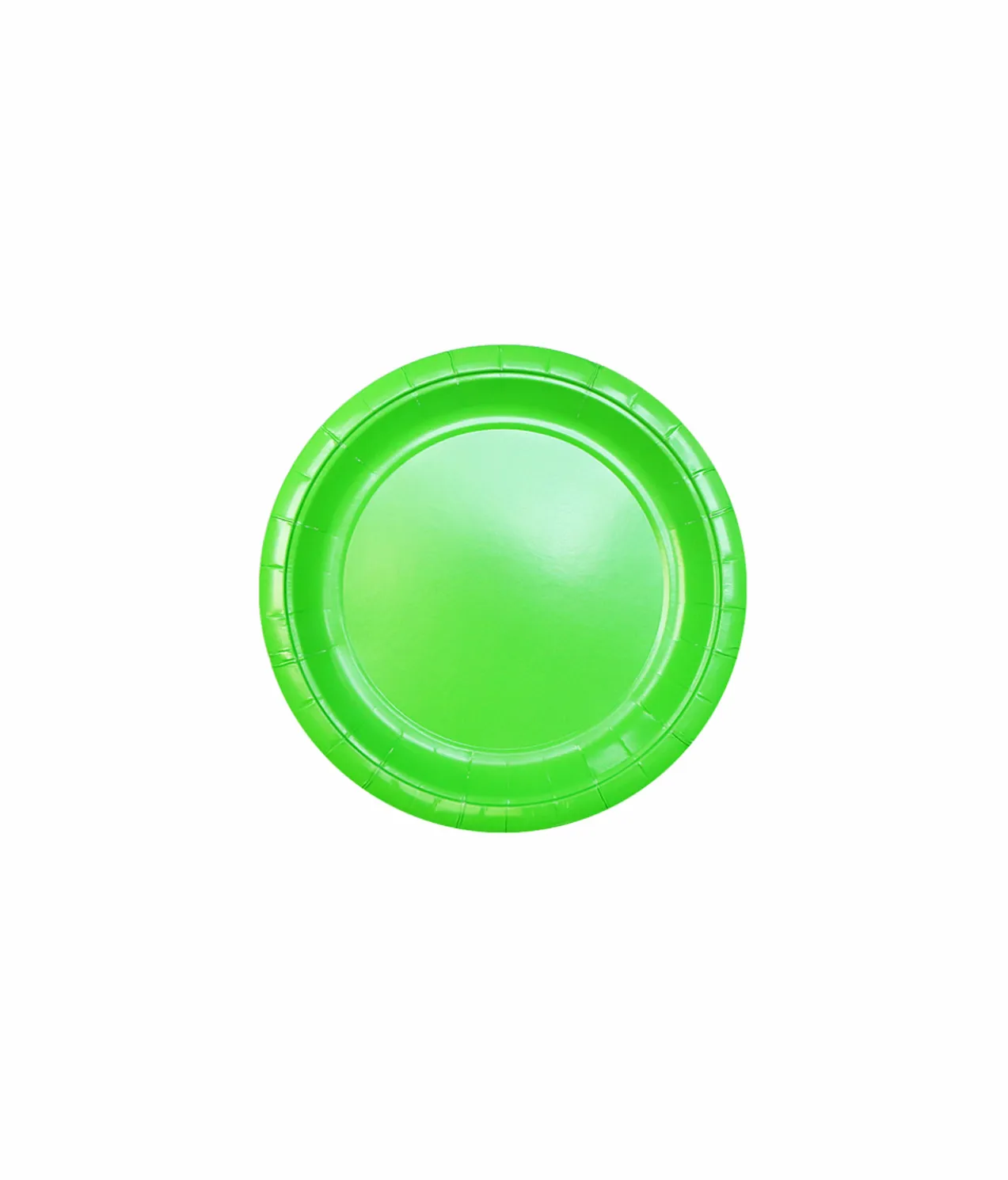 Lime Green Paper Plates 20x7in