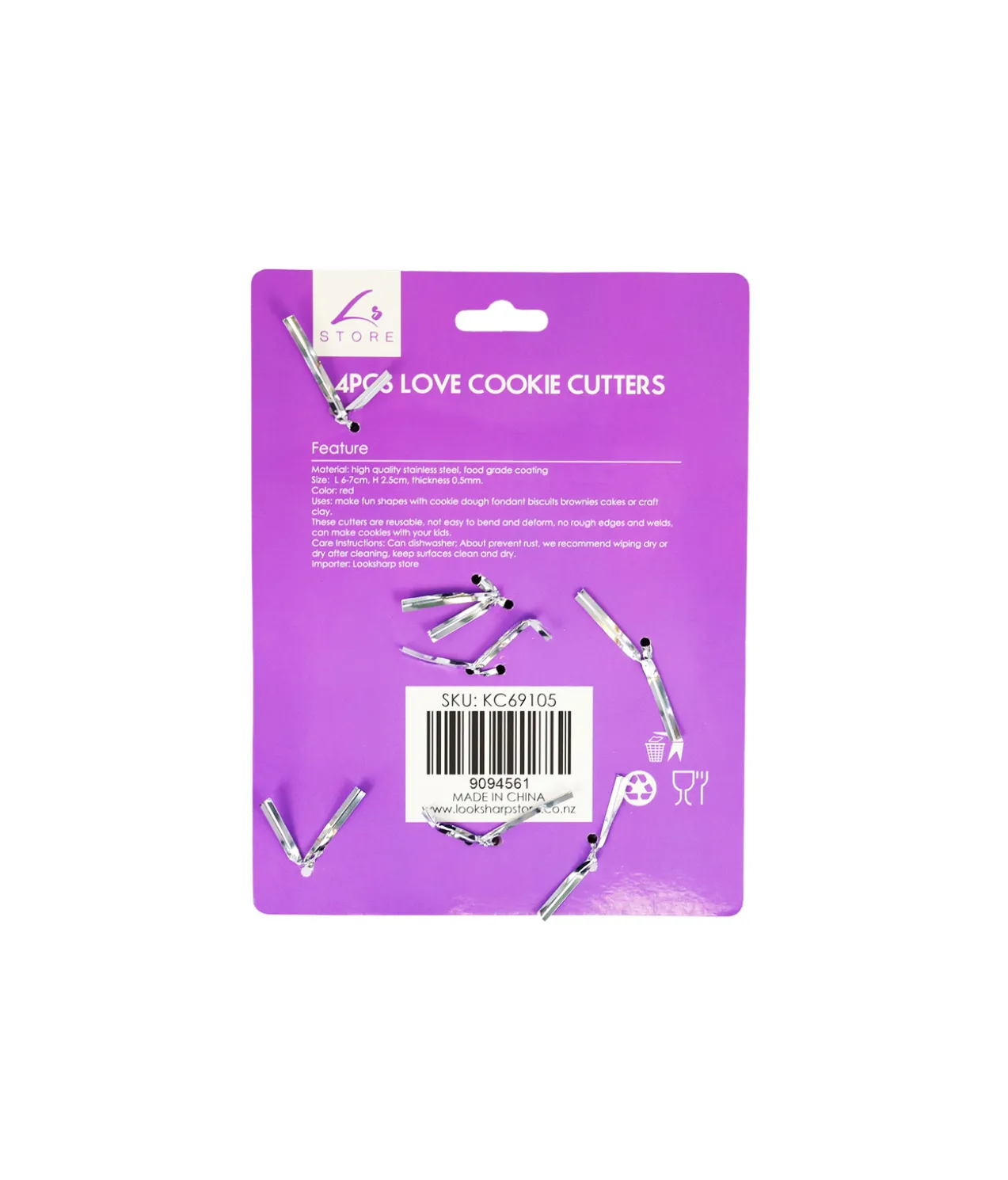 Love Cookie Cutters 4pcs