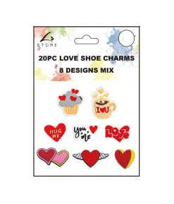 Love Shoe Charms 20pc