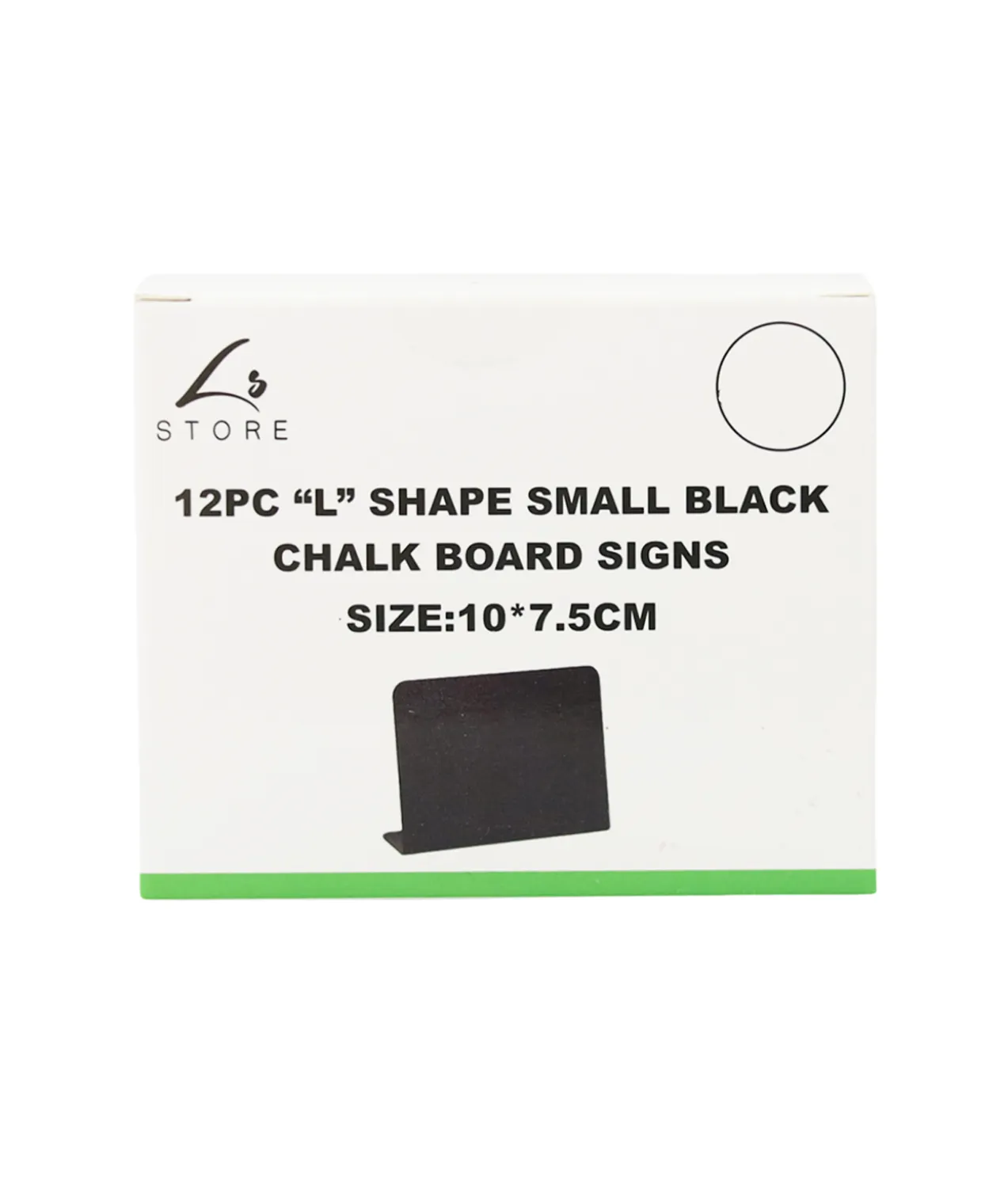 “L” Shaped PVC Small Black Chalk Board Signs 12pc 10×7.5cm