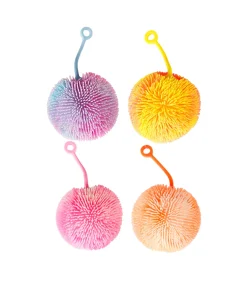 Luminous Fluffy Hairy Ball 8cm Assorted