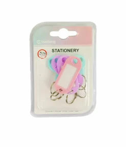 Macaron Color Label Keychains 5pc