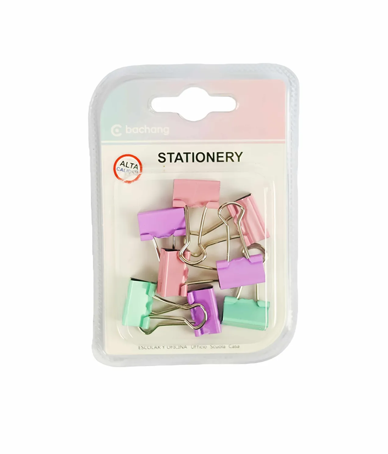 Macaron Colors Binder Clips 8pc