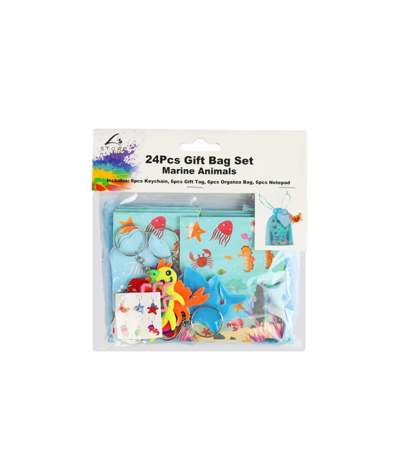 Marine Animals Gift Bag Set 24pcs