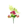 Maroon Rose And White Dahlia Bush 6 Heads 49cm