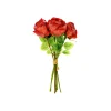 Maroon Rose 7 Heads 30cm
