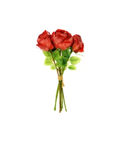 Maroon Rose 7 Heads 30cm