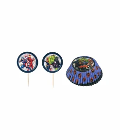Marvel Avengers Cupcake Cases & Picks Set 24pc