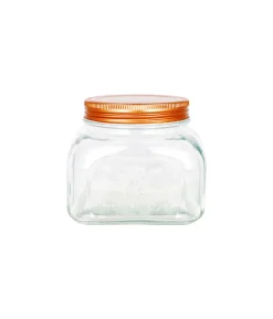 Medium Glass Storage Jar With Copper Lid