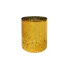 Mercury Gold Cylinder Vase 14cm