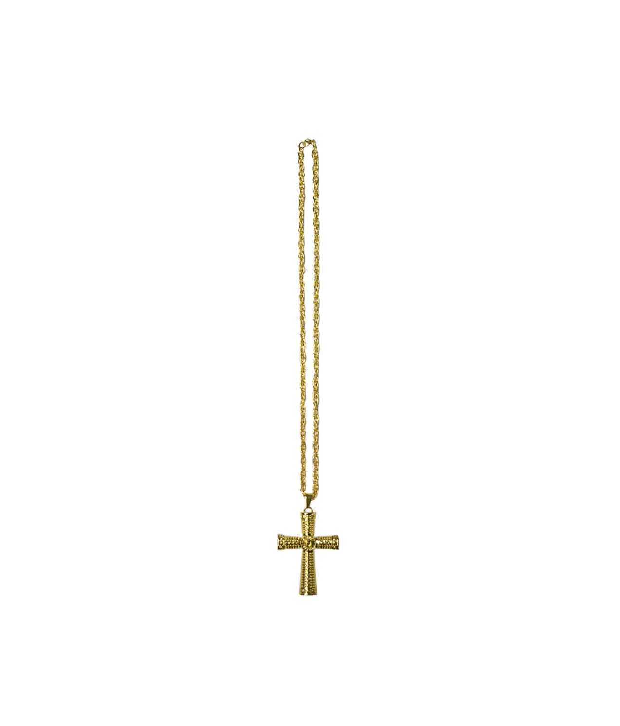 Metal Bling Necklace Gold Cross