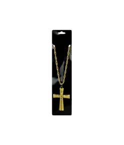Metal Bling Necklace Gold Cross