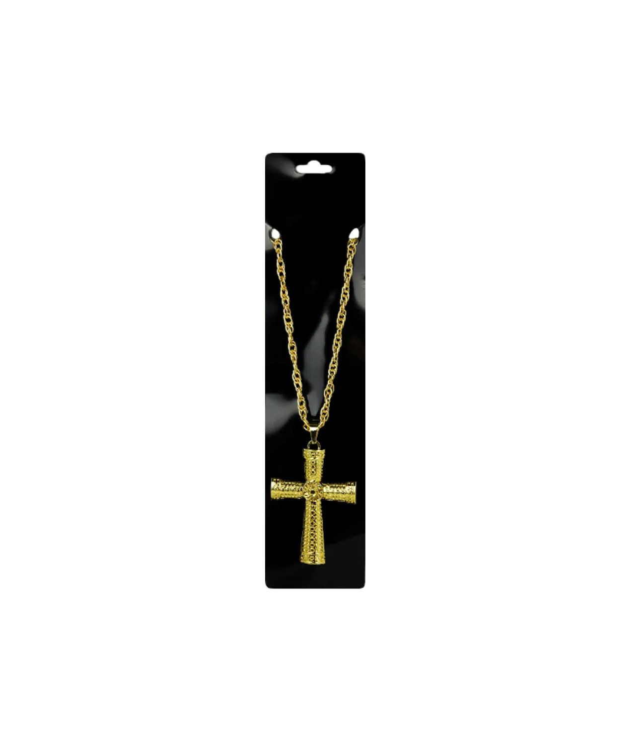 Metal Bling Necklace Gold Cross