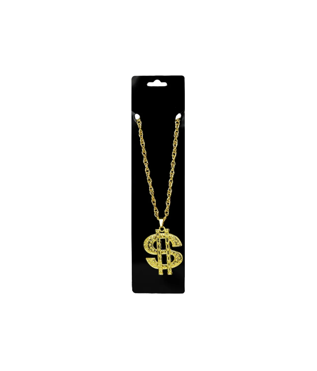 Metal Bling Necklace Gold Dollar Sign