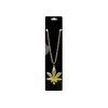 Metal Bling Necklace Gold Leaf