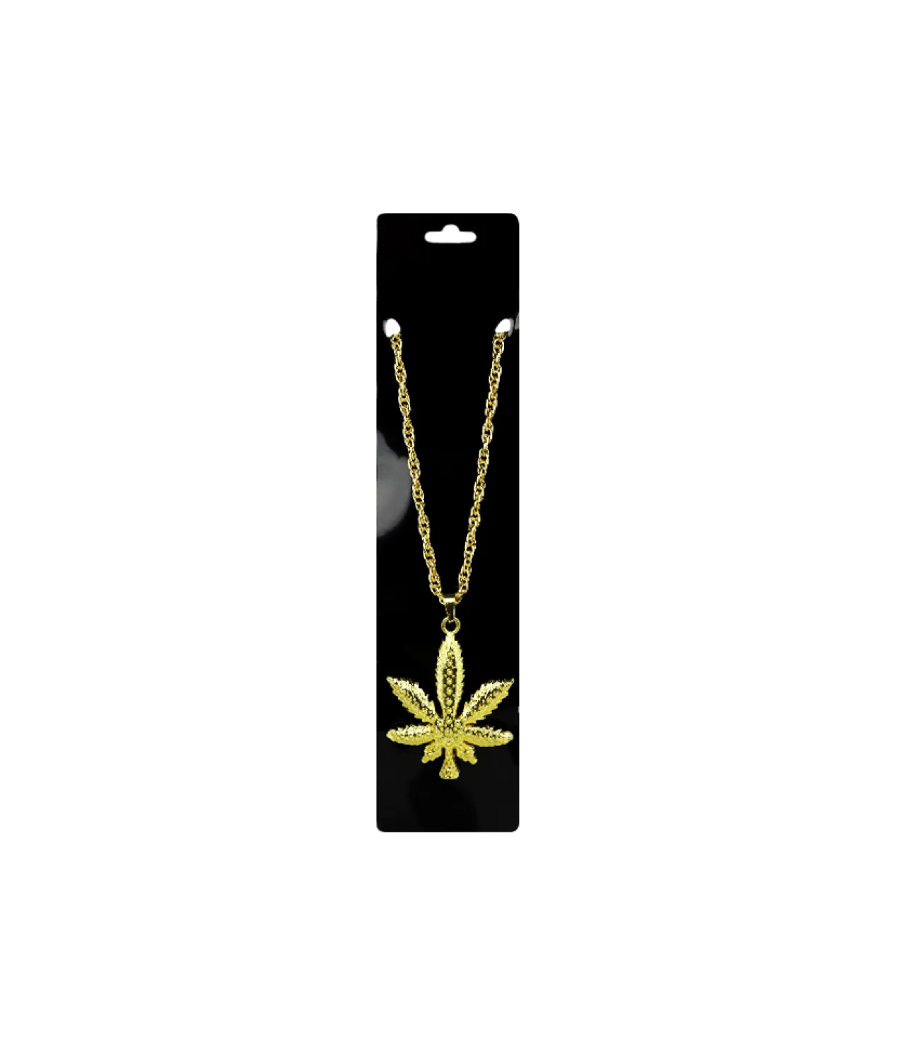 Metal Bling Necklace Gold Leaf