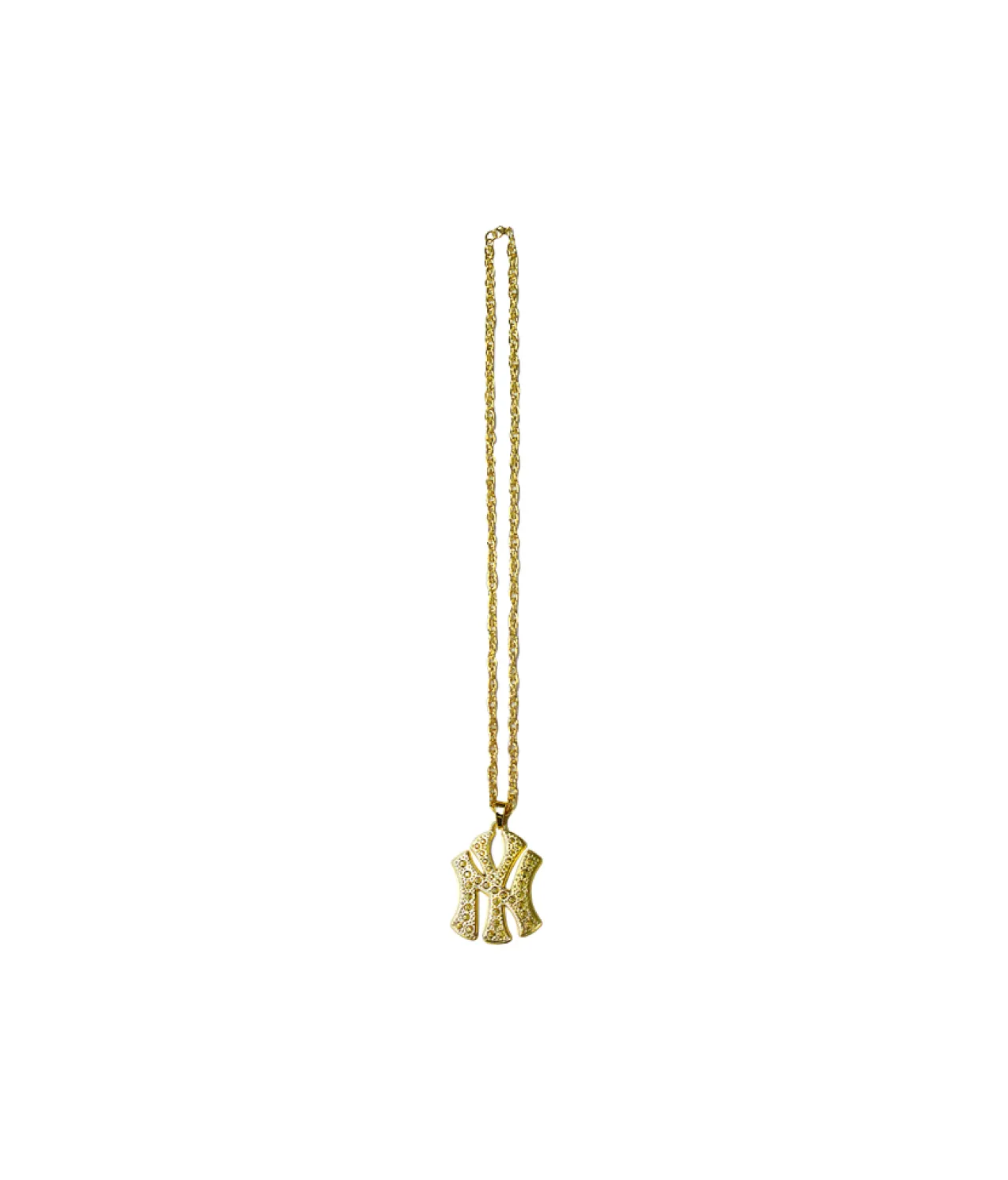 Metal Bling Necklace Gold New York
