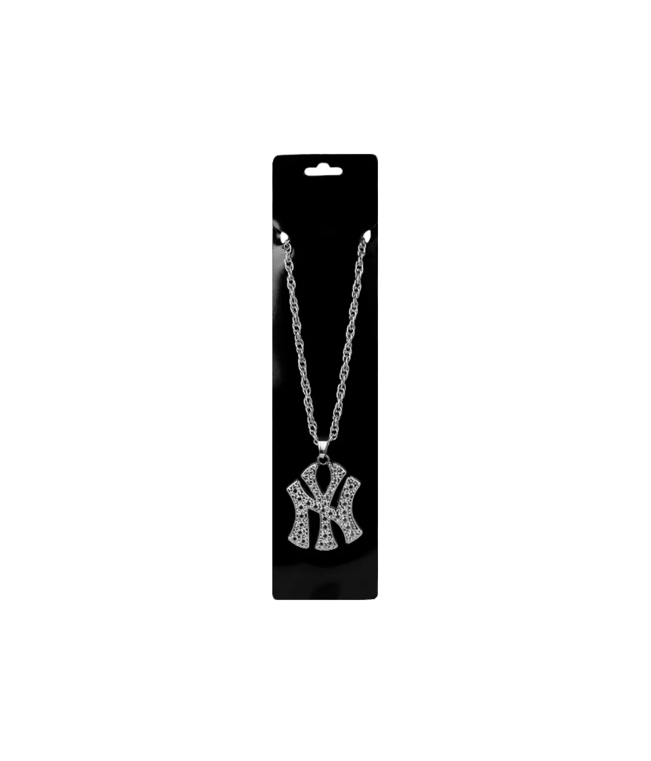 Metal Bling Necklace Silver New York